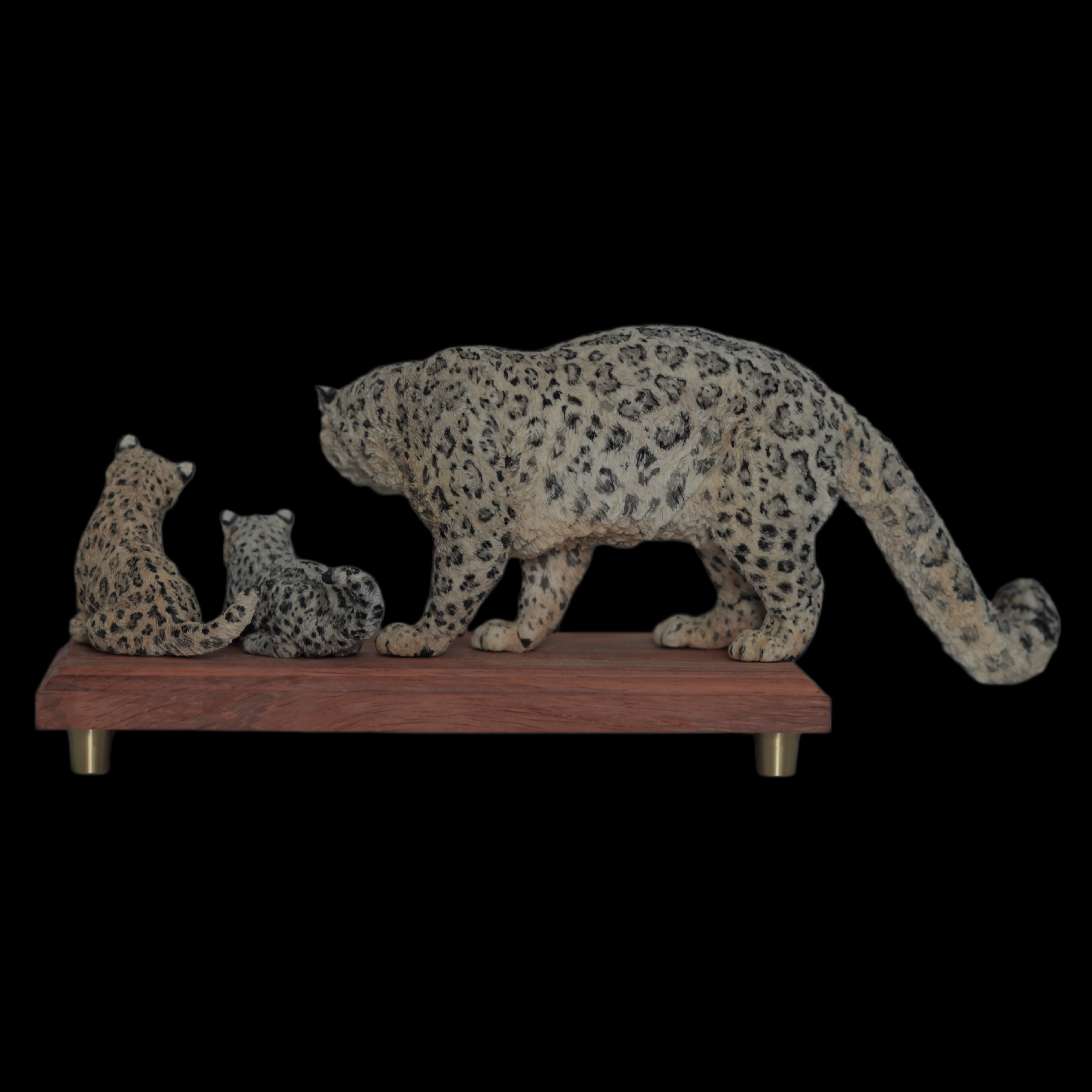 SNOW LEOPARD MOTHER CUBS Statue Model Kit 1:6Scale Sculpture Studio