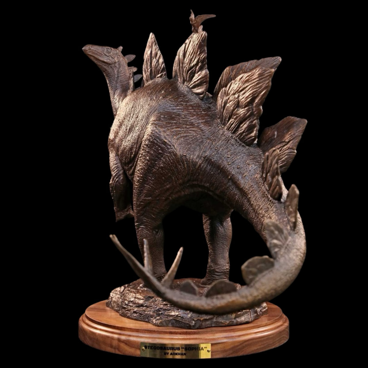 STEGOSAURUS 1/15 SCALE SOLID COPPER STATUE