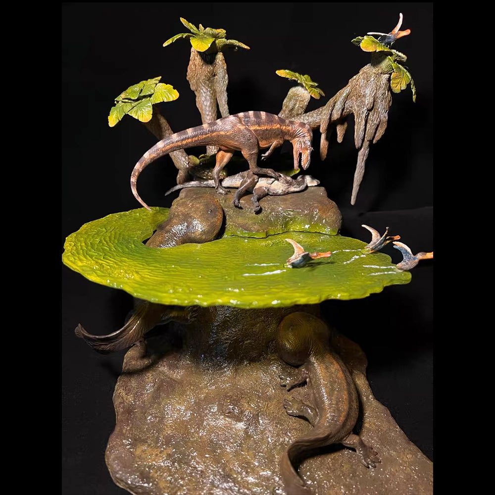 Polar Allosaur Leaellynasaura Koolasuchus Scene Model Resin Kit 1:20 Scale Sen Sen