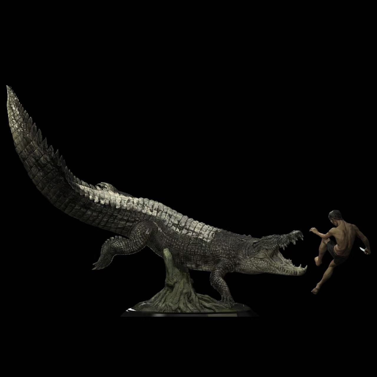 Saltwater Crocodile Bujang Senang statue Model Kit 1:10 Scale JA Studio