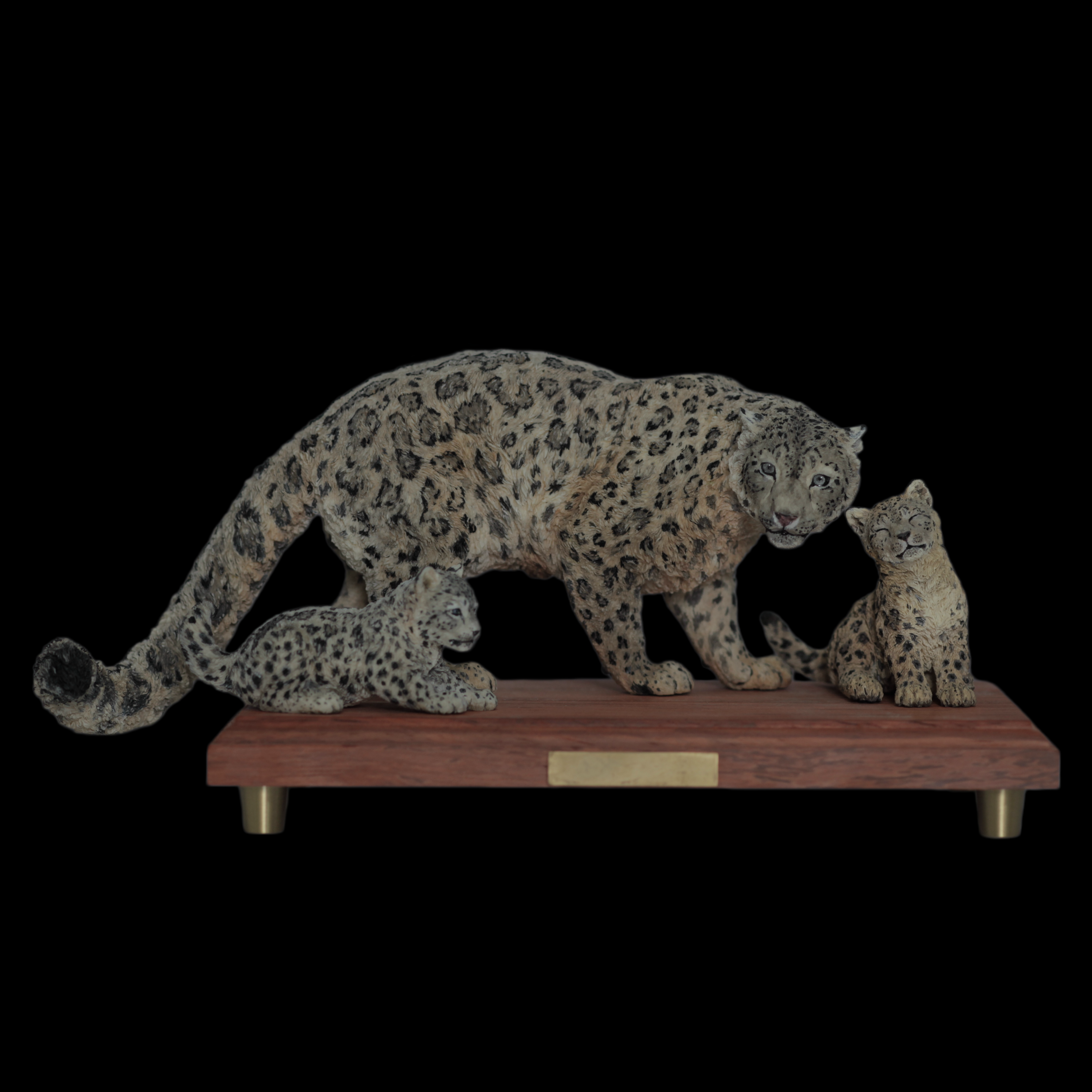SNOW LEOPARD MOTHER CUBS Statue Model Kit 1:6Scale Sculpture Studio