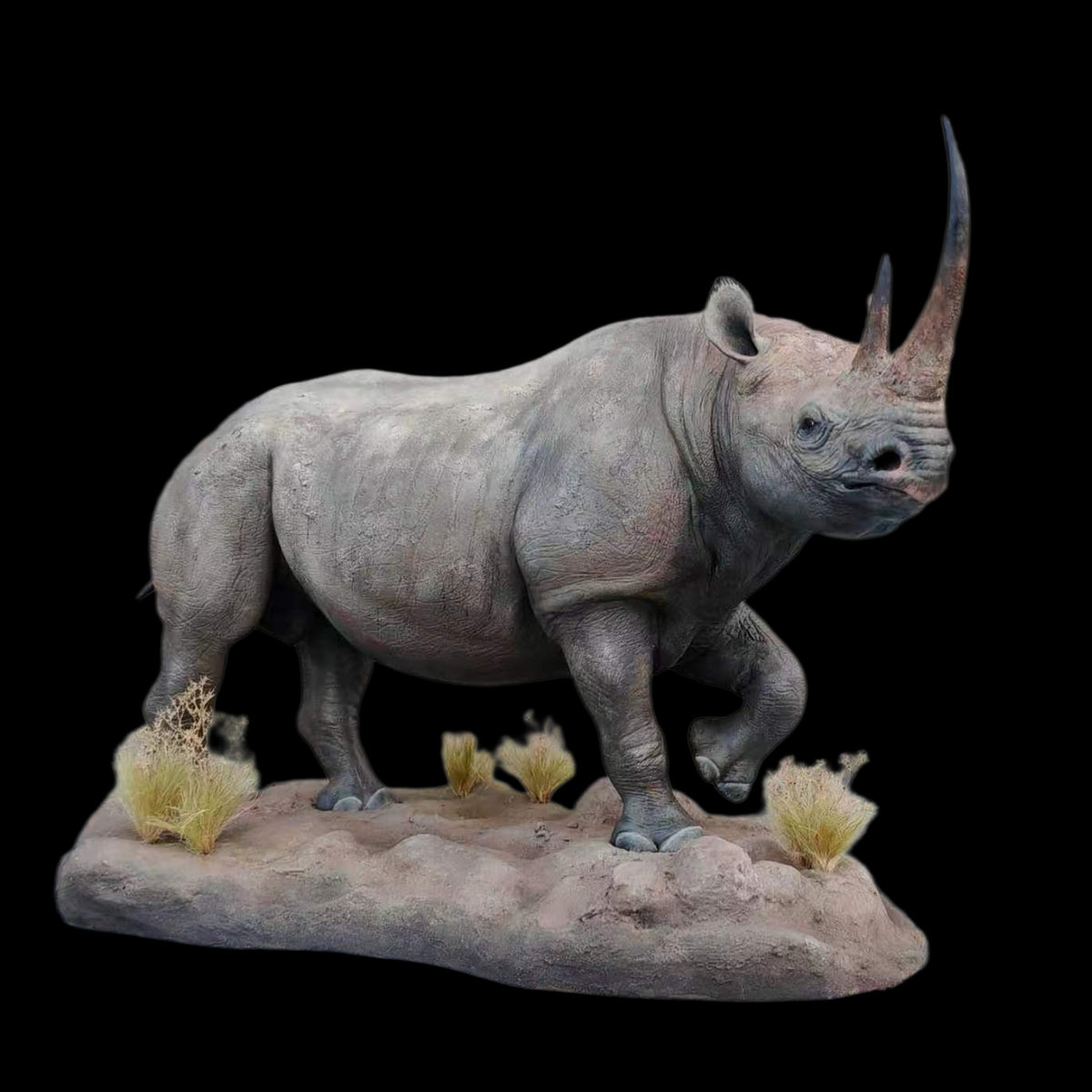 BLACK RHINOCEROS MUSEUM statue Model Kit 1:10 1:18 Scale JA Studio