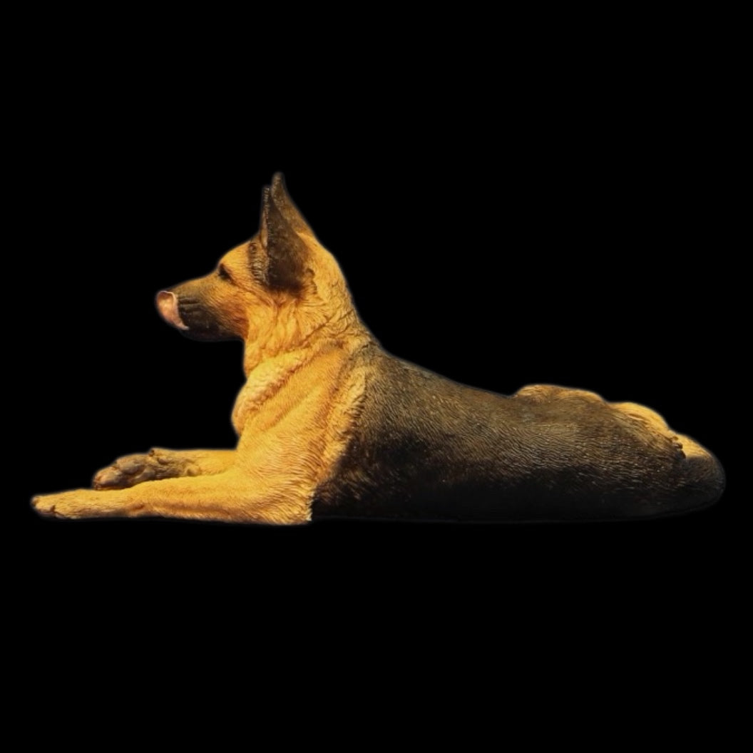 GERMAN SHEPHERD DOG PAINTED STATUE
