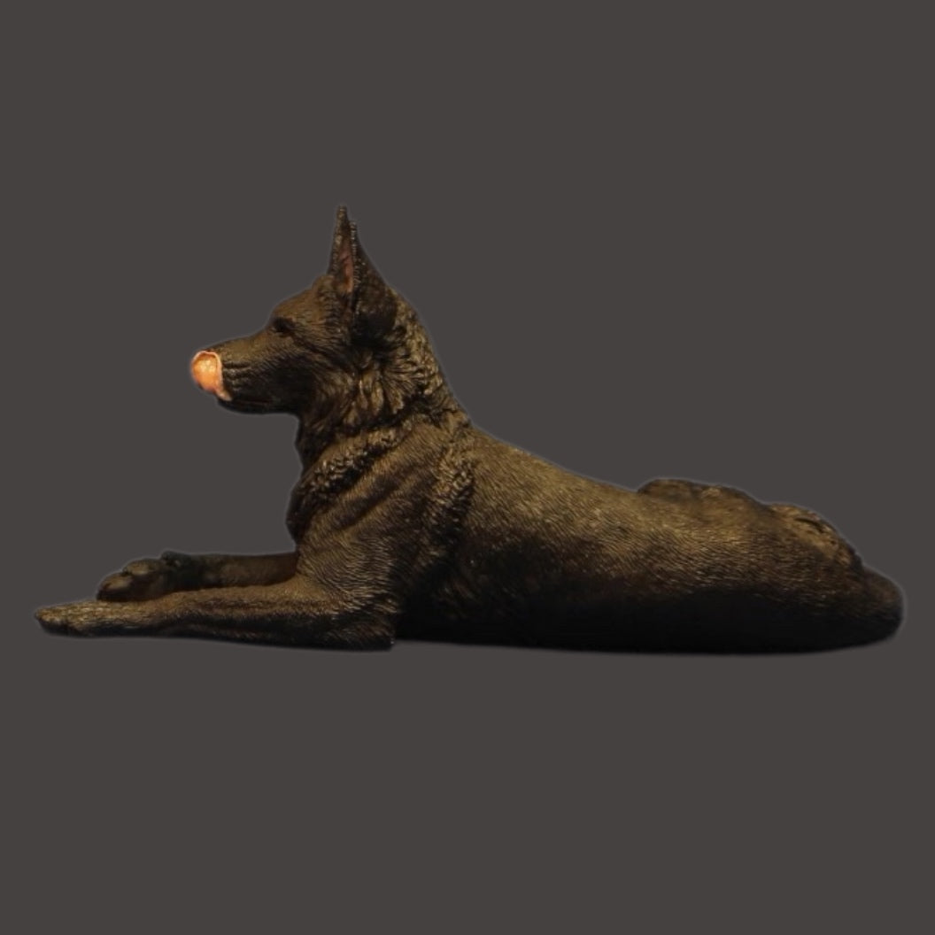 GERMAN SHEPHERD DOG PAINTED STATUE