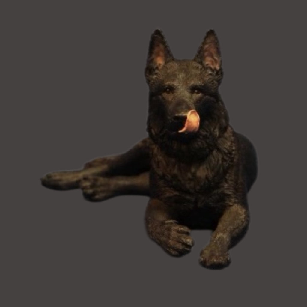 GERMAN SHEPHERD DOG PAINTED STATUE
