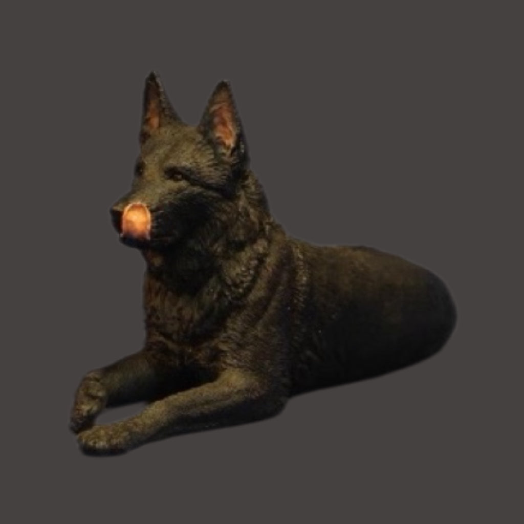 GERMAN SHEPHERD DOG PAINTED STATUE