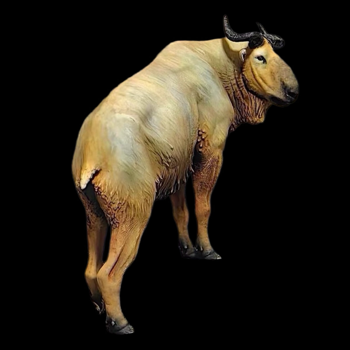 Budorcas taxicolor bedfordi PAINTED STATUE