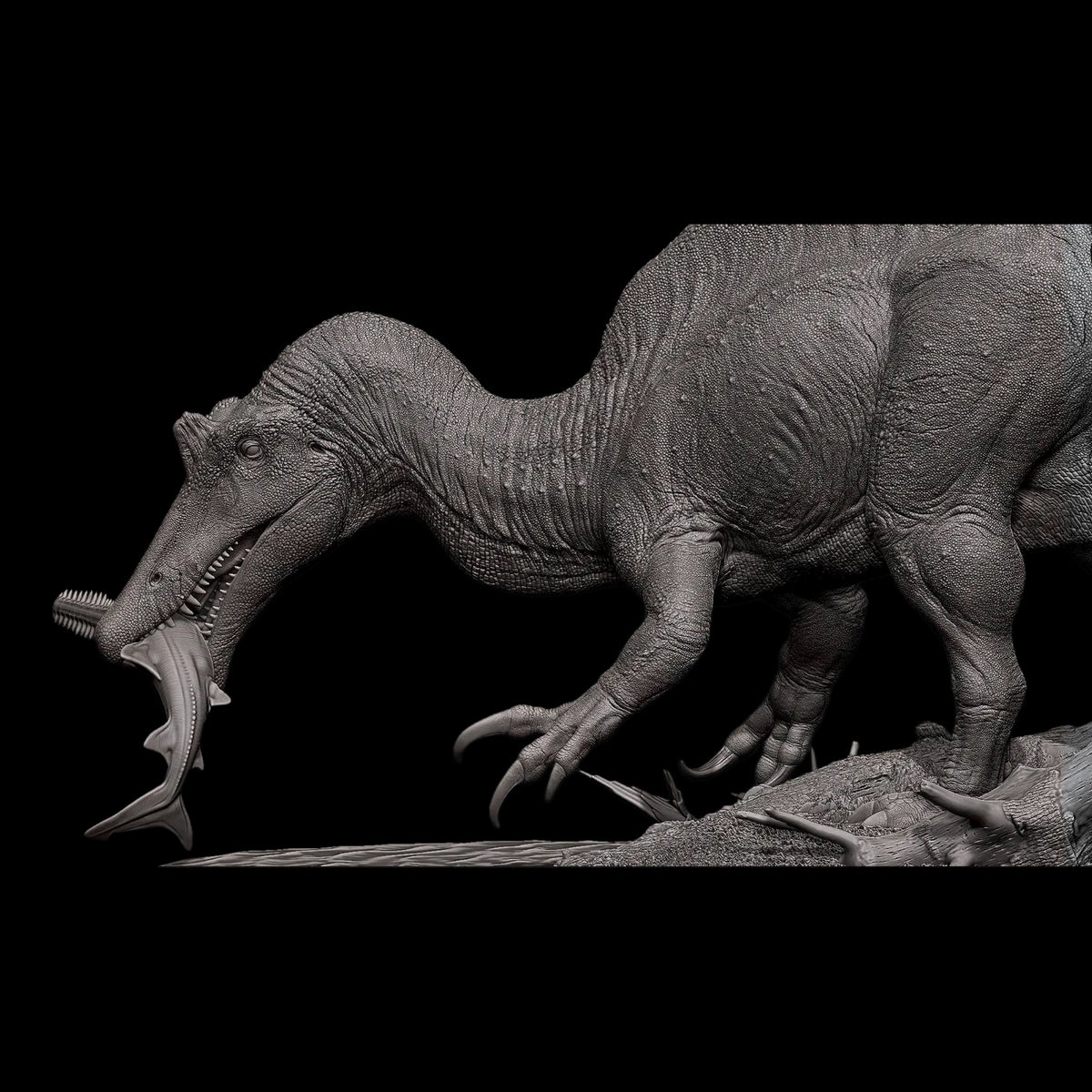 ICHTHYOVENATOR LAOSENSIS 1:35 / 1:18 DISTINCT DUAL-POSE SCIENTIFIC PALEOART STATUE (GREY RESIN KIT / PAINTED EDITION)