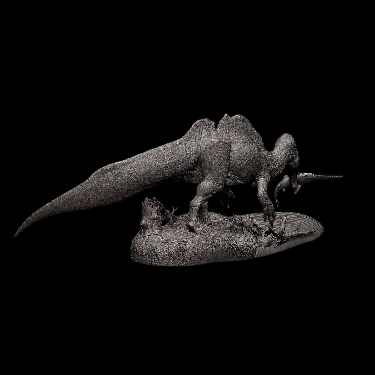 ICHTHYOVENATOR LAOSENSIS 1:35 / 1:18 DISTINCT DUAL-POSE SCIENTIFIC PALEOART STATUE (GREY RESIN KIT / PAINTED EDITION)