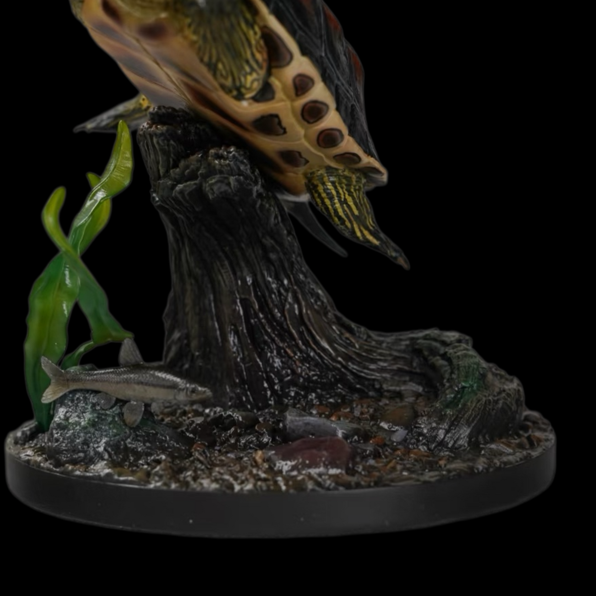 CHINESE STRIPED-NECK TURTLE (MAUREMYS SINENSIS) DUAL-SCENE STATUE SET (PAINTED FINISHED EDITION)