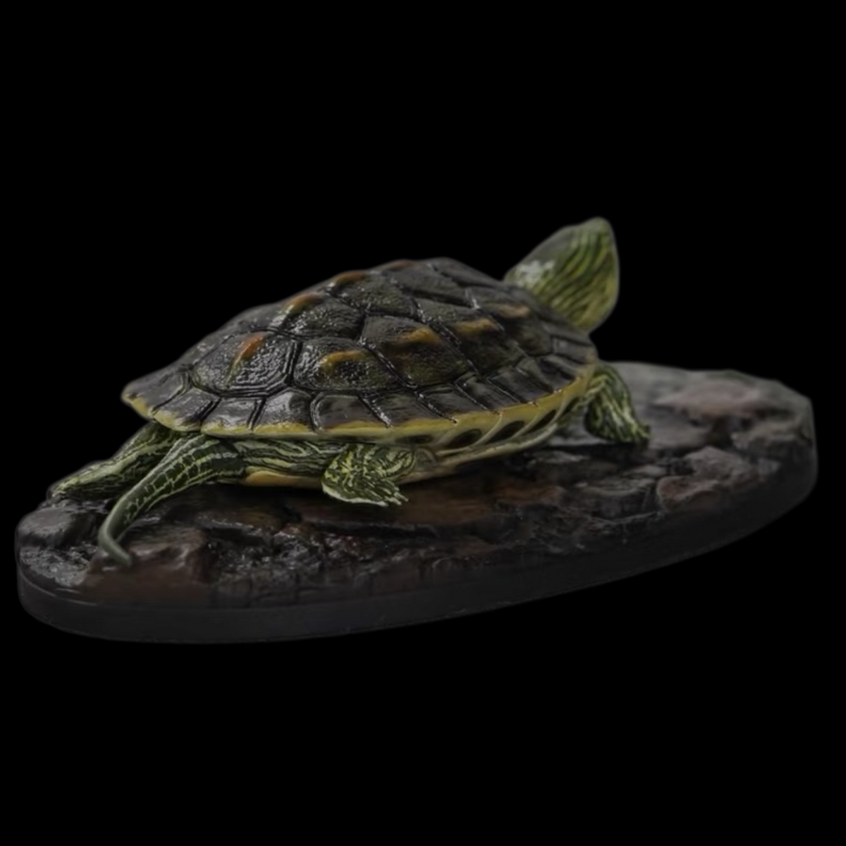 CHINESE STRIPED-NECK TURTLE (MAUREMYS SINENSIS) DUAL-SCENE STATUE SET (PAINTED FINISHED EDITION)