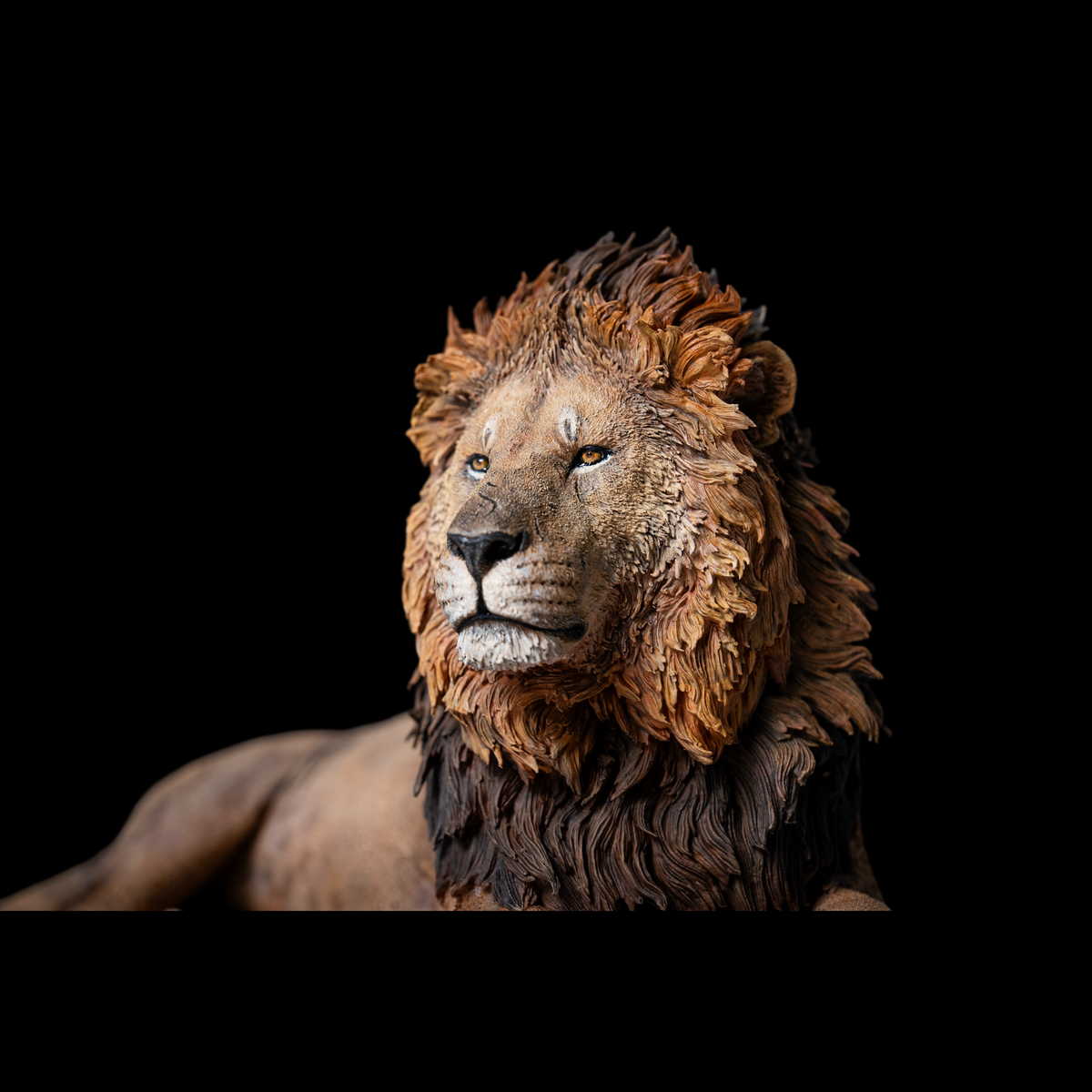 AFRICAN LION "OLOSHIPA" 1:10 / 1:6 DIORAMA ART STATUE (GREY RESIN KIT / PAINTED EDITION)