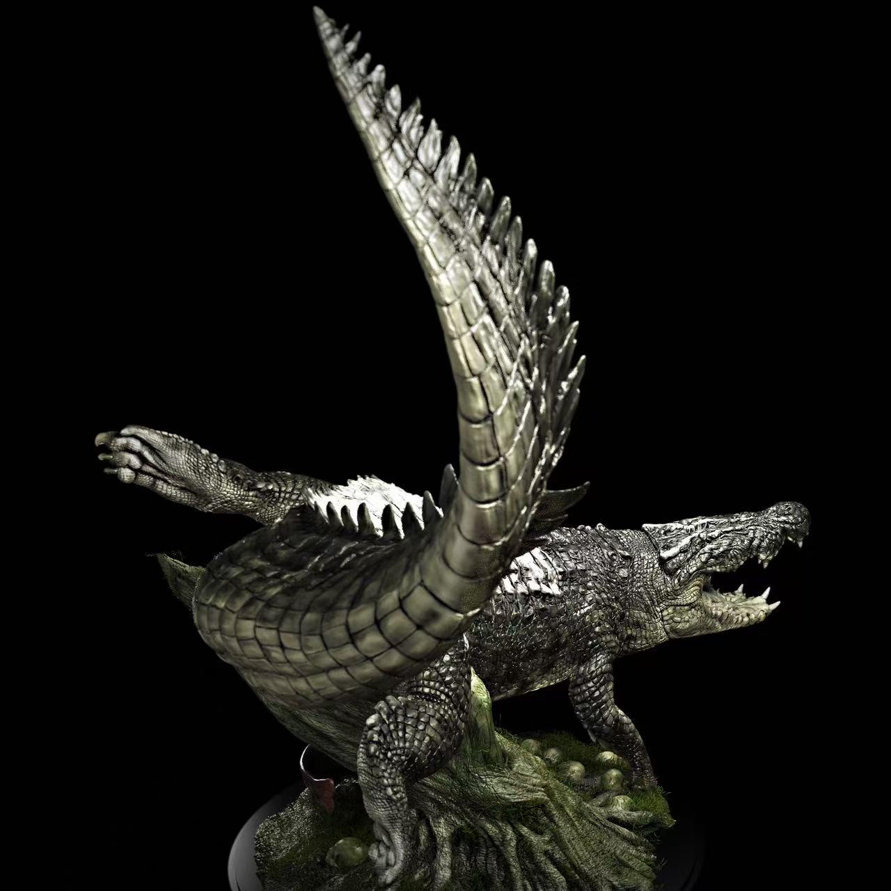 Saltwater Crocodile Bujang Senang statue Model Kit 1:10 Scale JA Studio