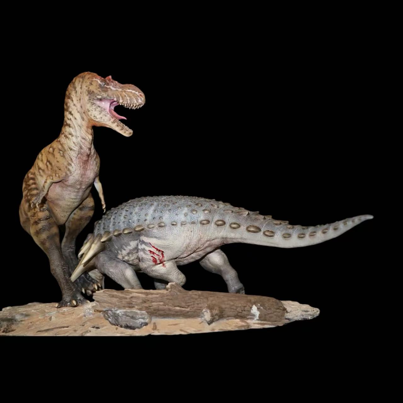 Albertosaurus vs. Edmontonia: "The Gambit" statue Model Kit 1:18 Scale Dinosoul Studio