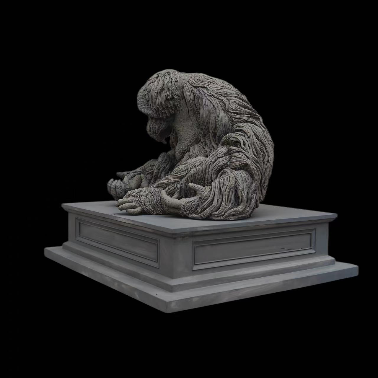 Bornean Orangutan statue Model Kit 1:6 Scale