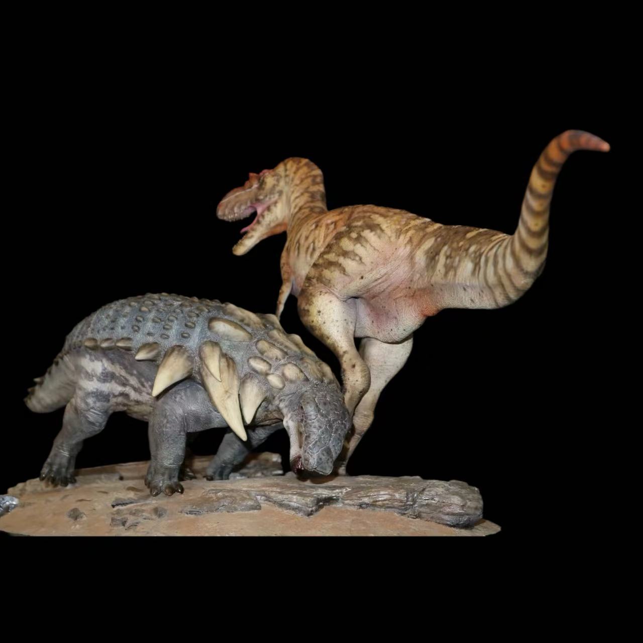 Albertosaurus vs. Edmontonia: "The Gambit" statue Model Kit 1:18 Scale Dinosoul Studio