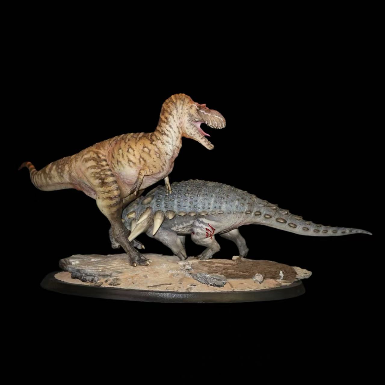Albertosaurus vs. Edmontonia: "The Gambit" statue Model Kit 1:18 Scale Dinosoul Studio