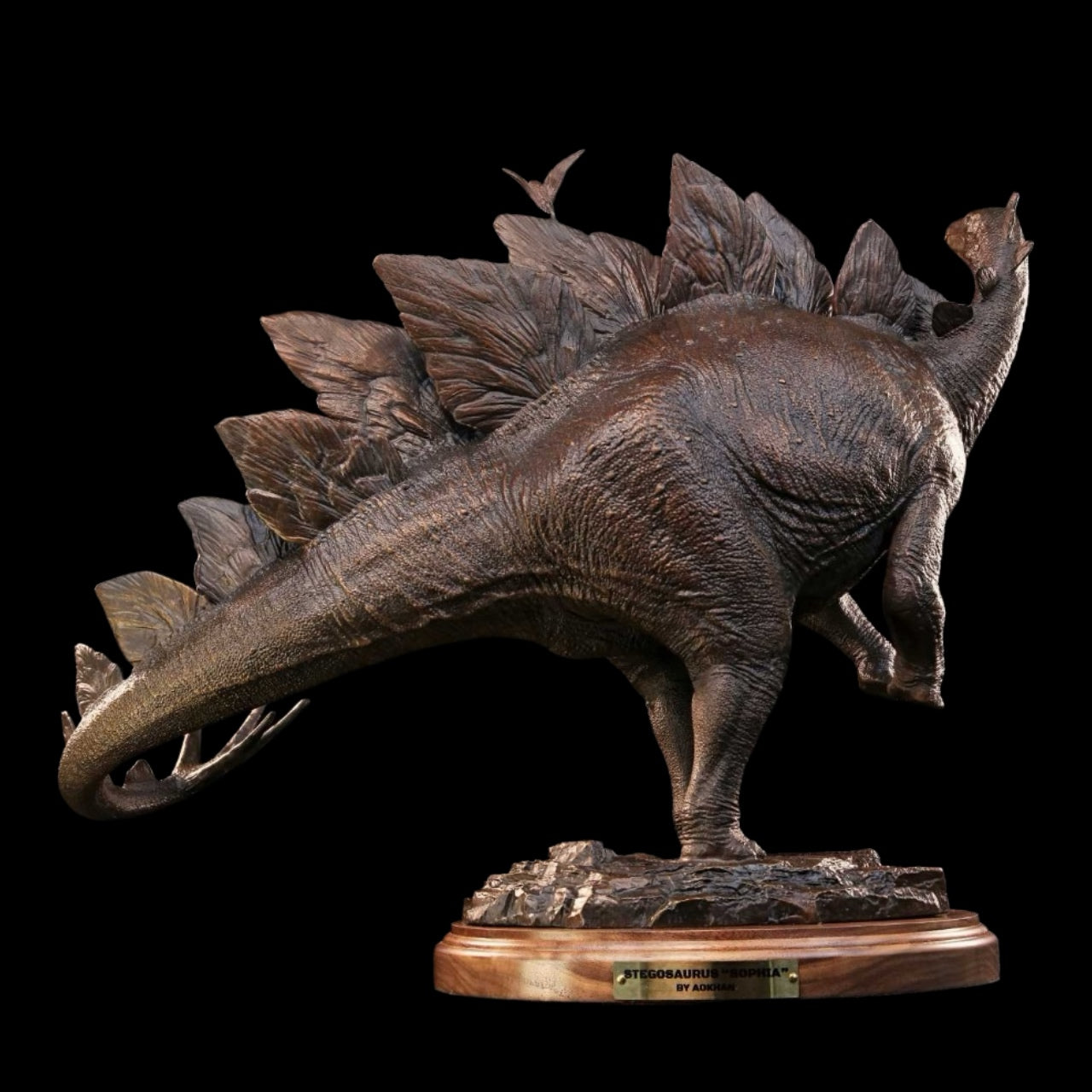 STEGOSAURUS 1/15 SCALE SOLID COPPER STATUE