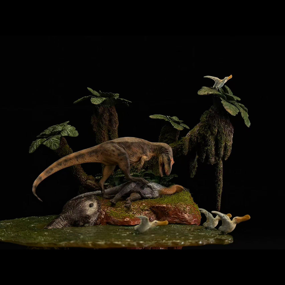 Polar Allosaur Leaellynasaura Koolasuchus Scene Model Resin Kit 1:20 Scale Sen Sen