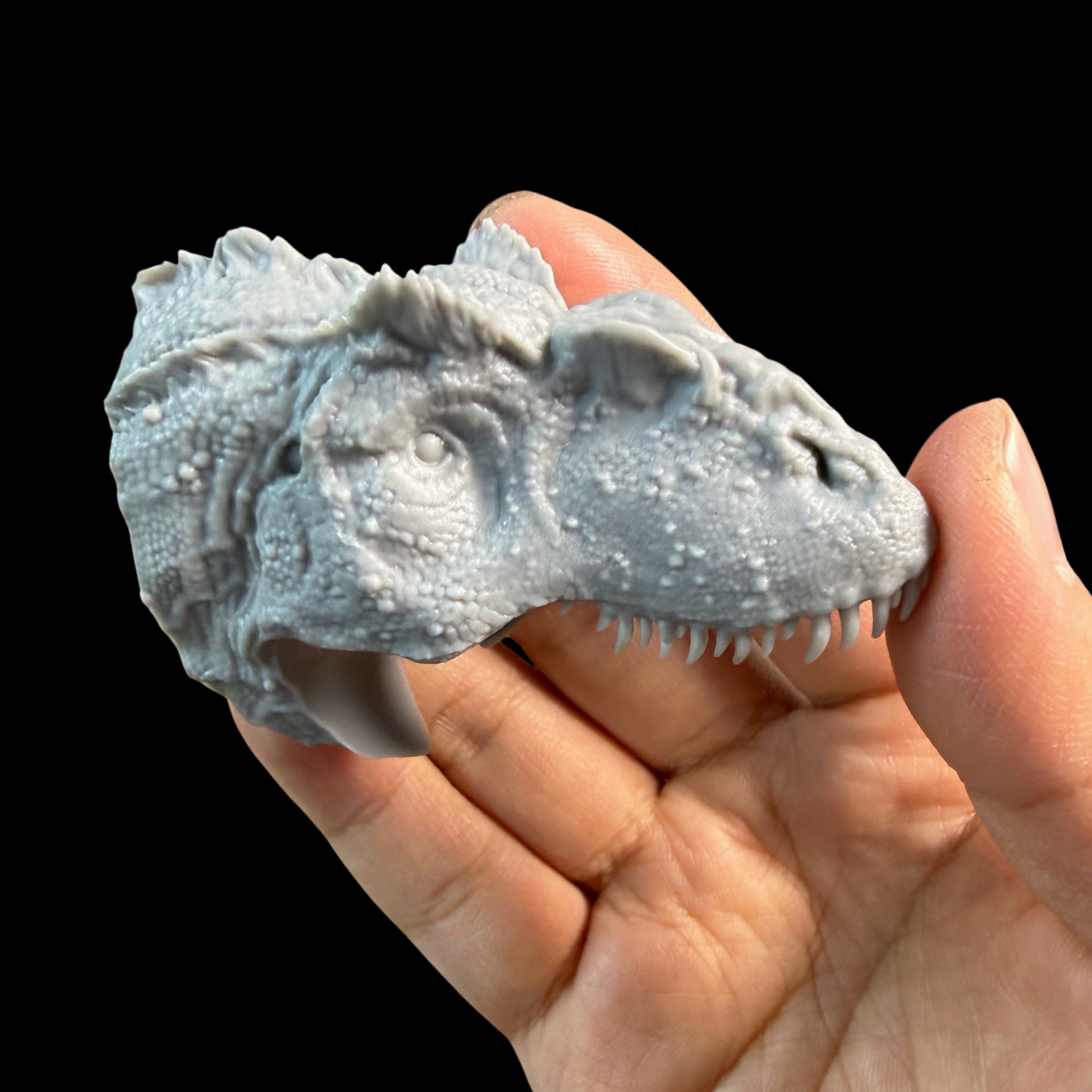 T-Rex Head Collection (Set of 9) - 1:35 Scale Resin Model Kit Magnets & Wall Mounts