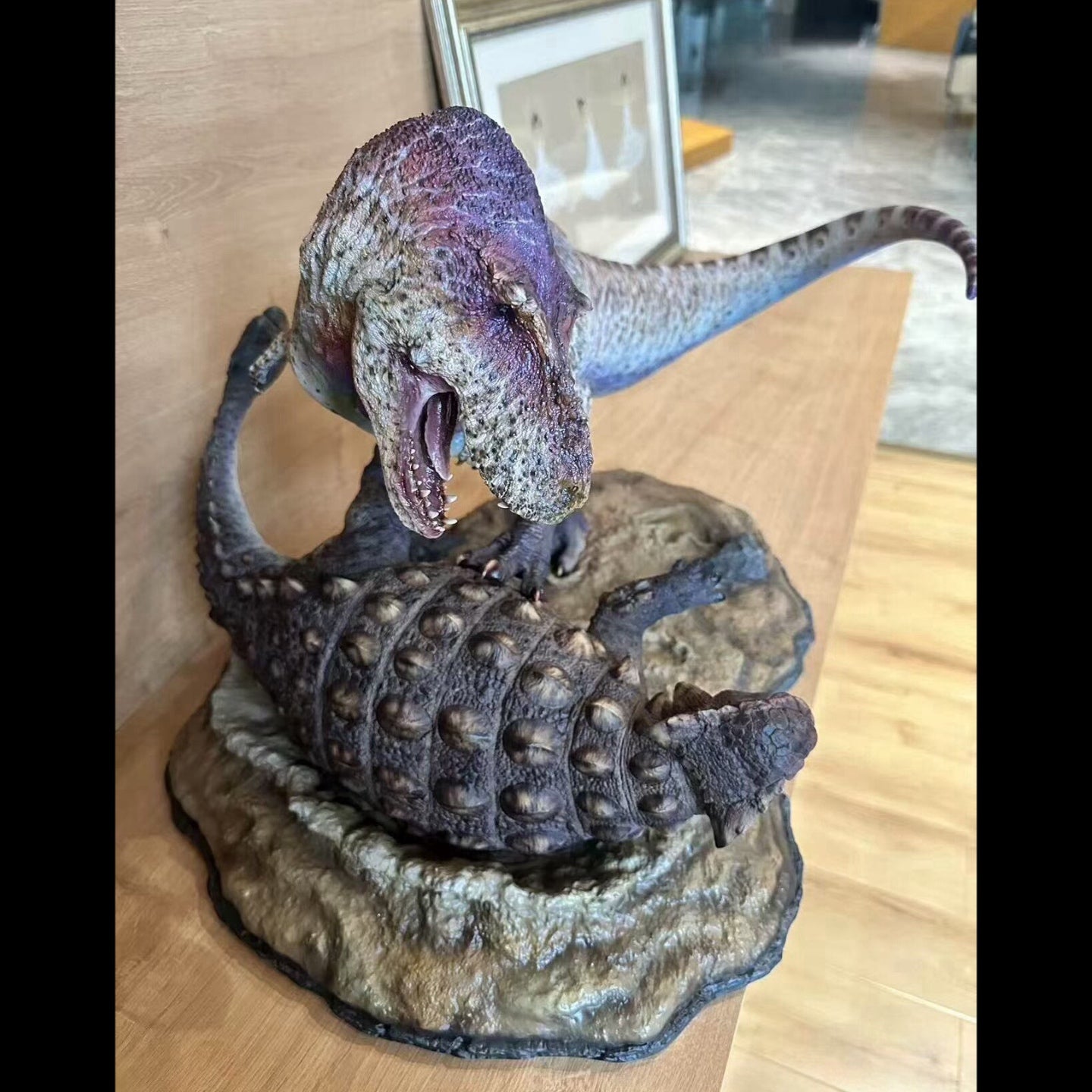 Tyrannosaurus Rex VS Ankylosaurus Scene statue Model Kit 1:15 Scale Showanna Studio