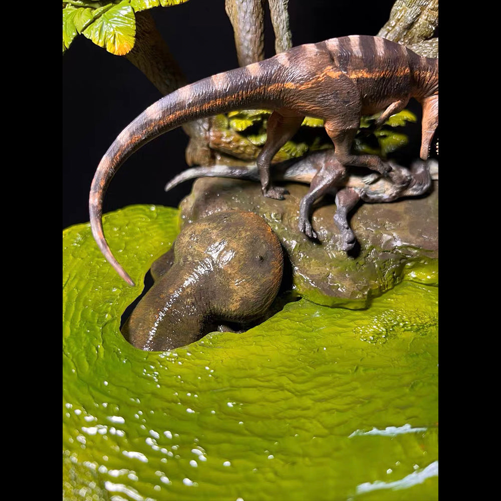 Polar Allosaur Leaellynasaura Koolasuchus Scene Model Resin Kit 1:20 Scale Sen Sen