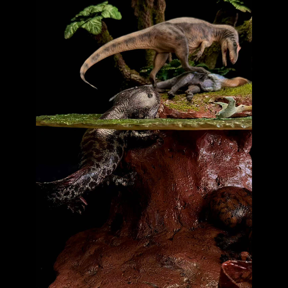 Polar Allosaur Leaellynasaura Koolasuchus Scene Model Resin Kit 1:20 Scale Sen Sen