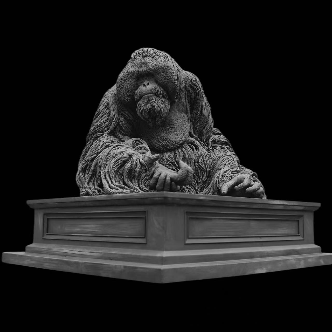 Bornean Orangutan statue Model Kit 1:6 Scale
