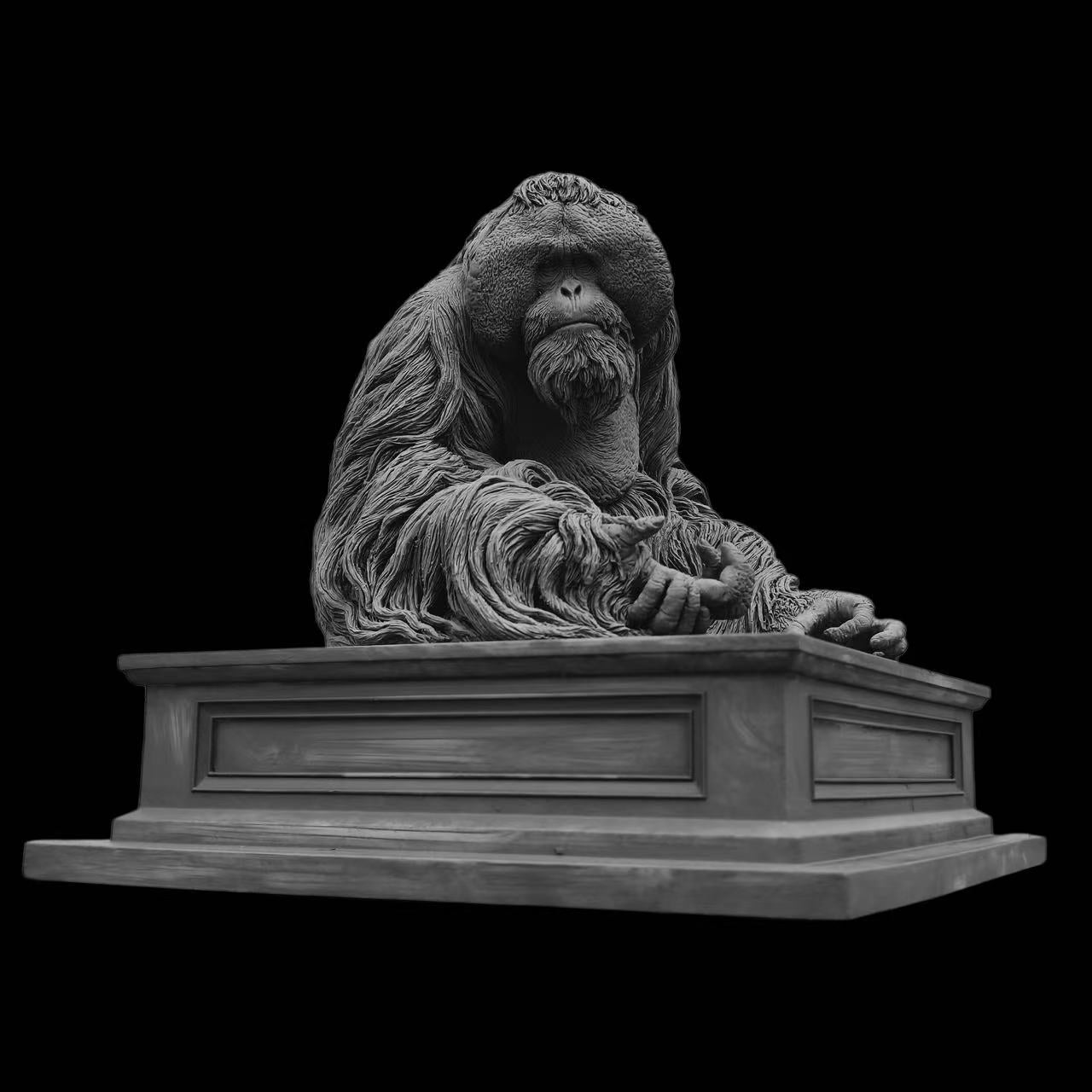 Bornean Orangutan statue Model Kit 1:6 Scale
