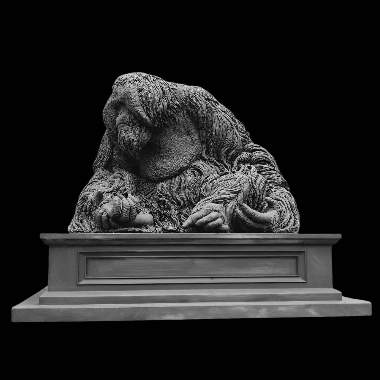 Bornean Orangutan statue Model Kit 1:6 Scale