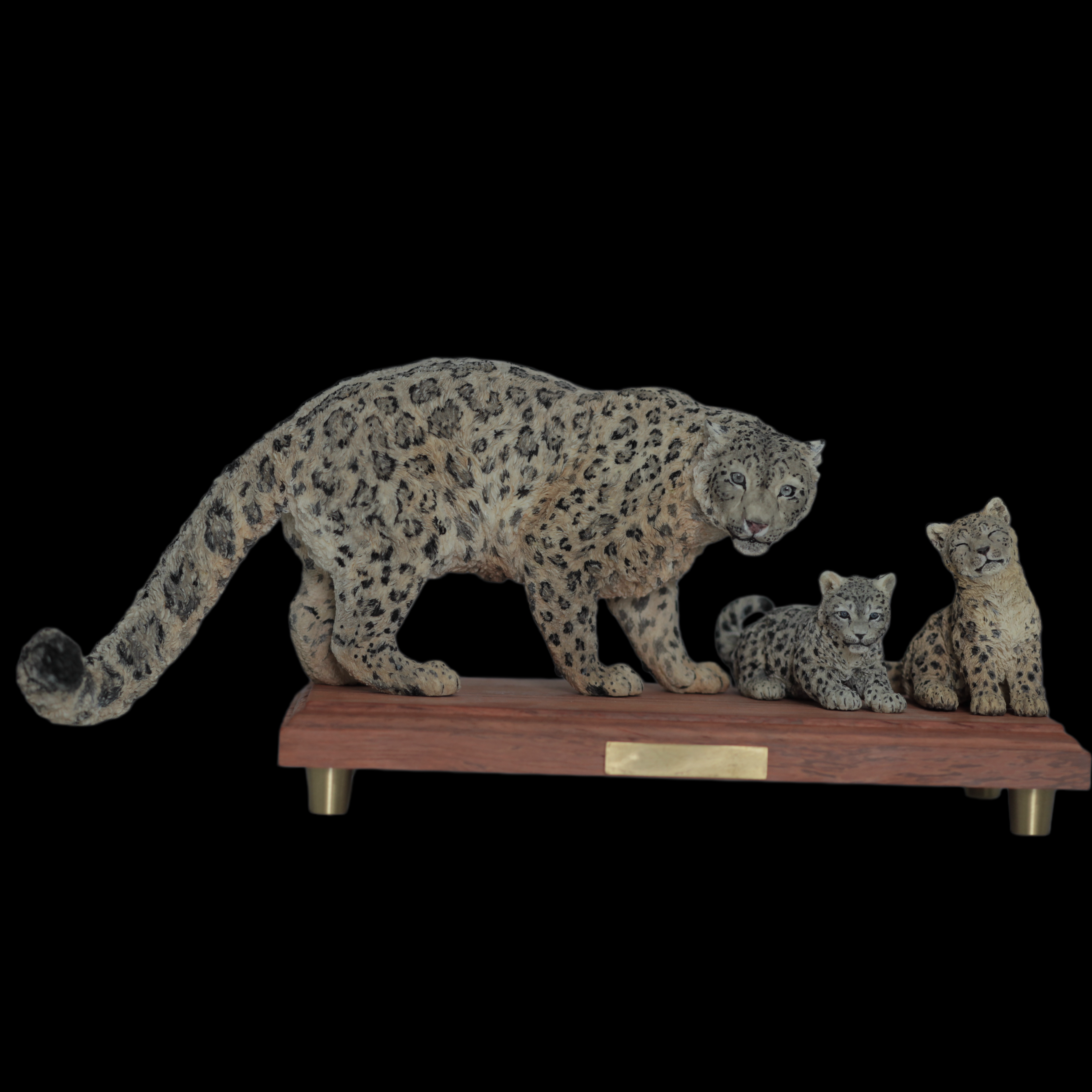SNOW LEOPARD MOTHER  CUBS Statue Model Kit 1:6Scale Sculpture Studio