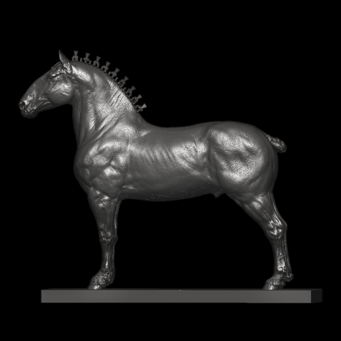 PERCHERON DRAFT HORSE STATUE (1:10 / 1:6 SCALE RESIN & 1:10 CAST BRONZE)