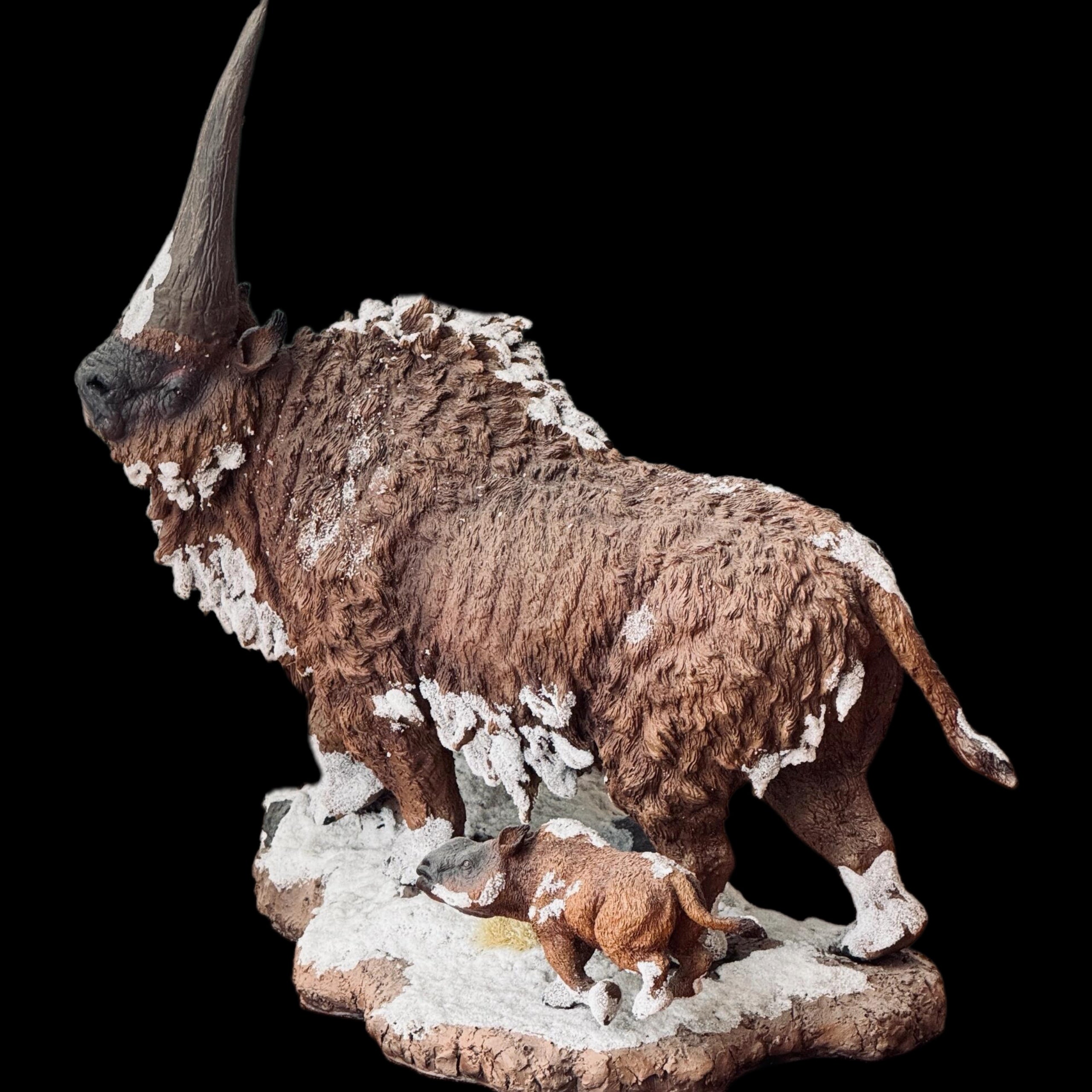 ELASMOTHERIUM MOTHER & CALF 1:20 HIGH-PRECISION STATUE