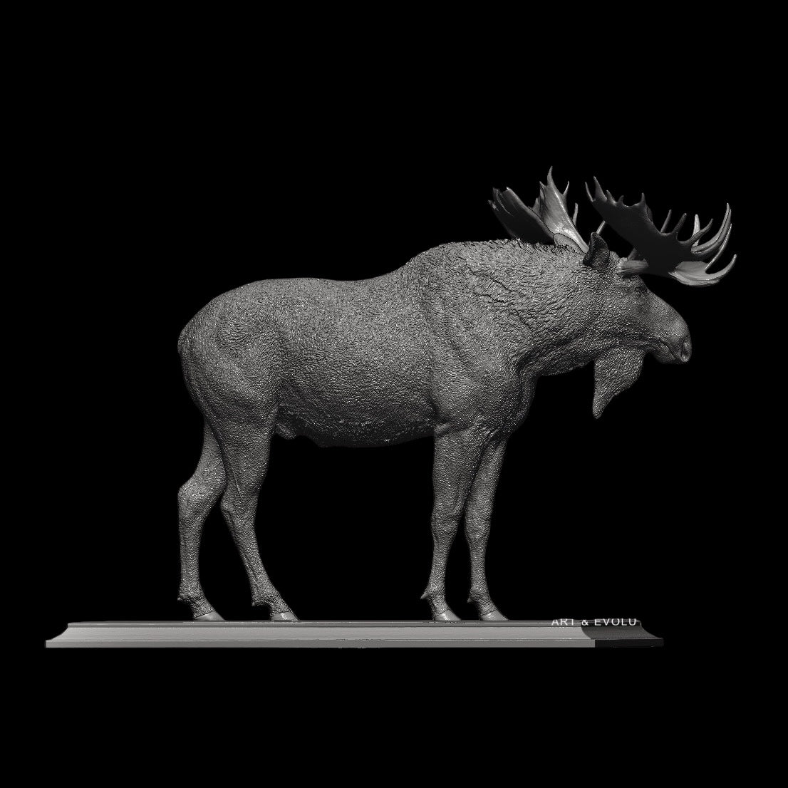 North American Moose statue Model Kit 1:35 1:18 1:15 1:10 Scale Art&Evolution Studio