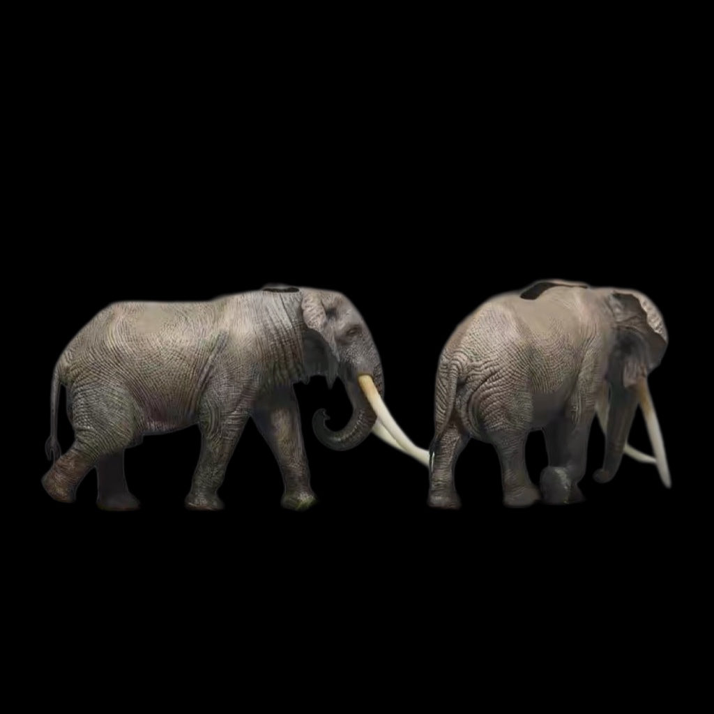 AFRICAN ELEPHANT PAINTED STATUE
1:35 Dafei studio