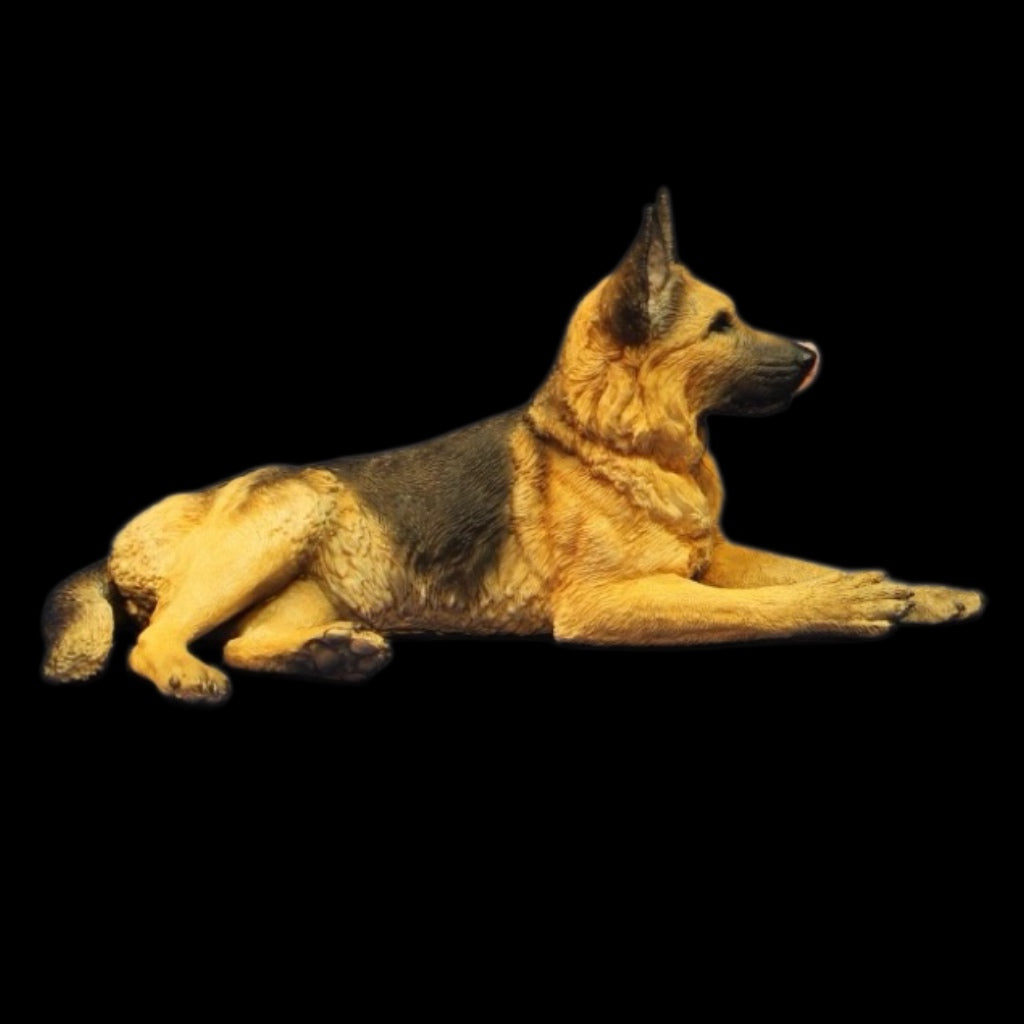 GERMAN SHEPHERD DOG PAINTED STATUE