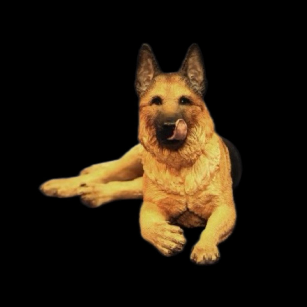 GERMAN SHEPHERD DOG PAINTED STATUE