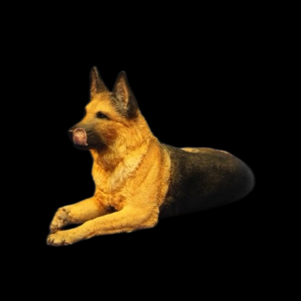 GERMAN SHEPHERD DOG PAINTED STATUE