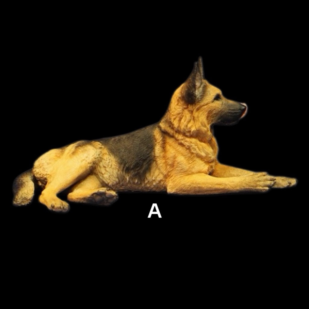 GERMAN SHEPHERD DOG PAINTED STATUE