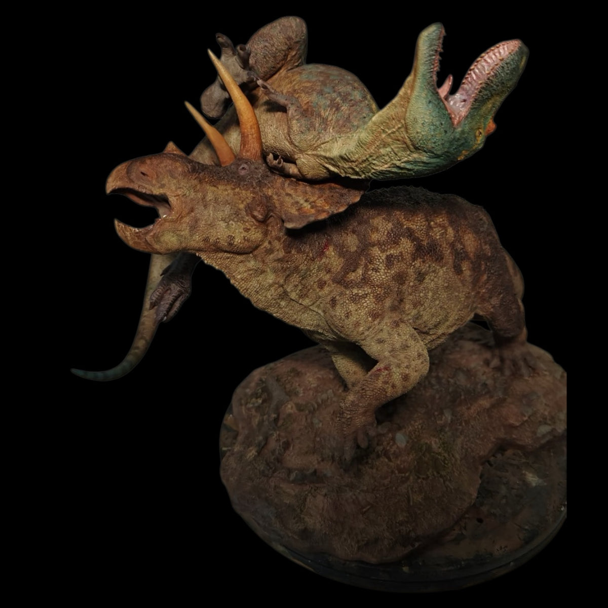 Eotriceratops vs Albertosaurus Statue Model Kit 1:18 Scale Showanna Studio