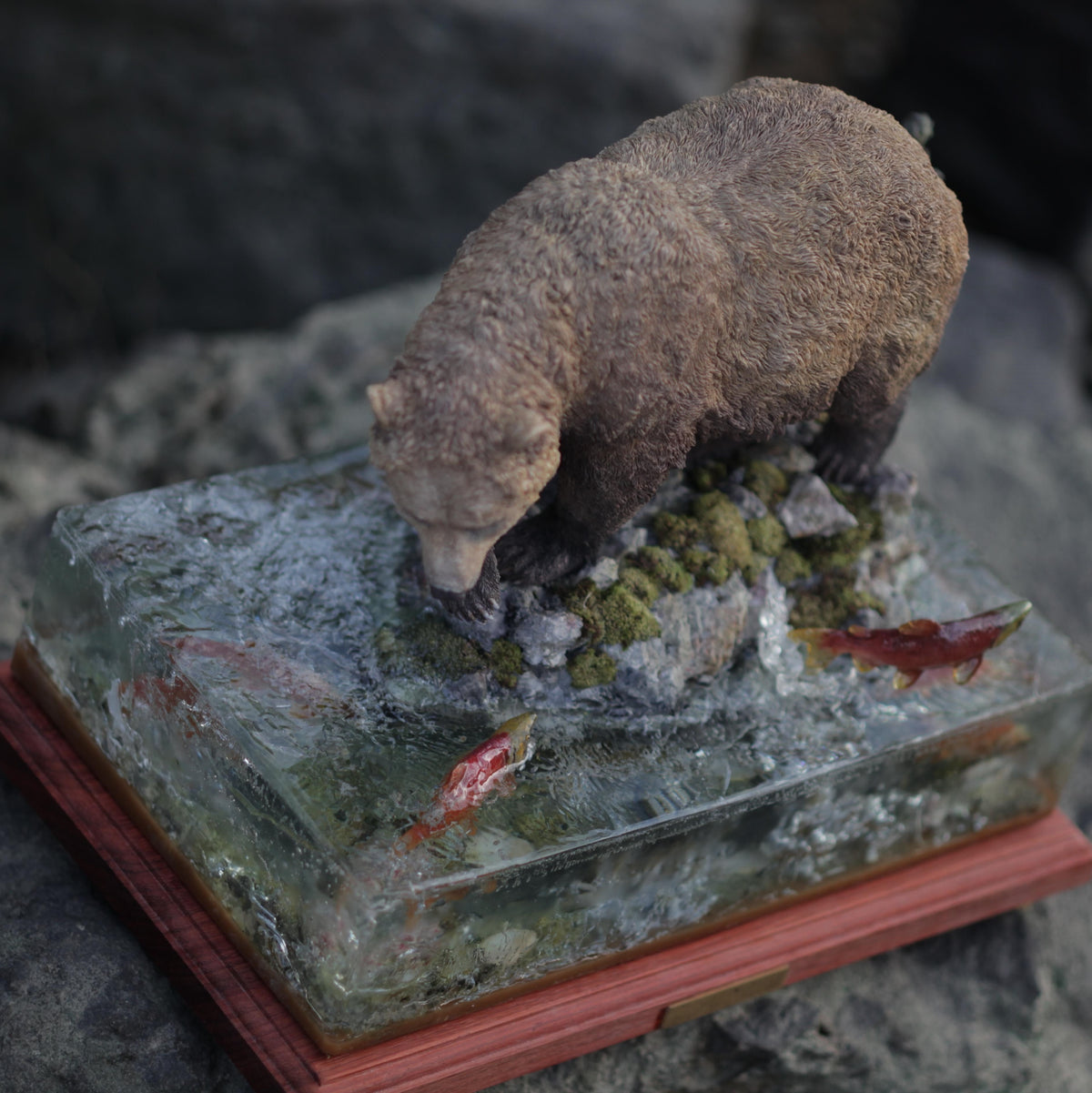 MALE NORTH AMERICAN GRIZZLY BEAR Statue Model Kit 1:10 Scale Jiantao Studio