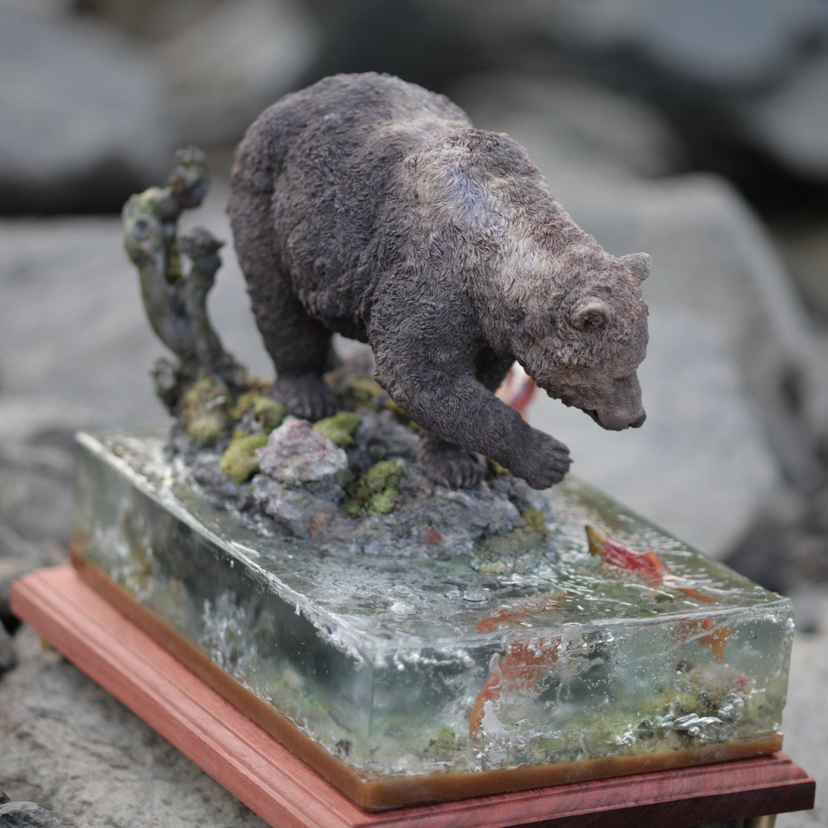 MALE NORTH AMERICAN GRIZZLY BEAR Statue Model Kit 1:10 Scale Jiantao Studio
