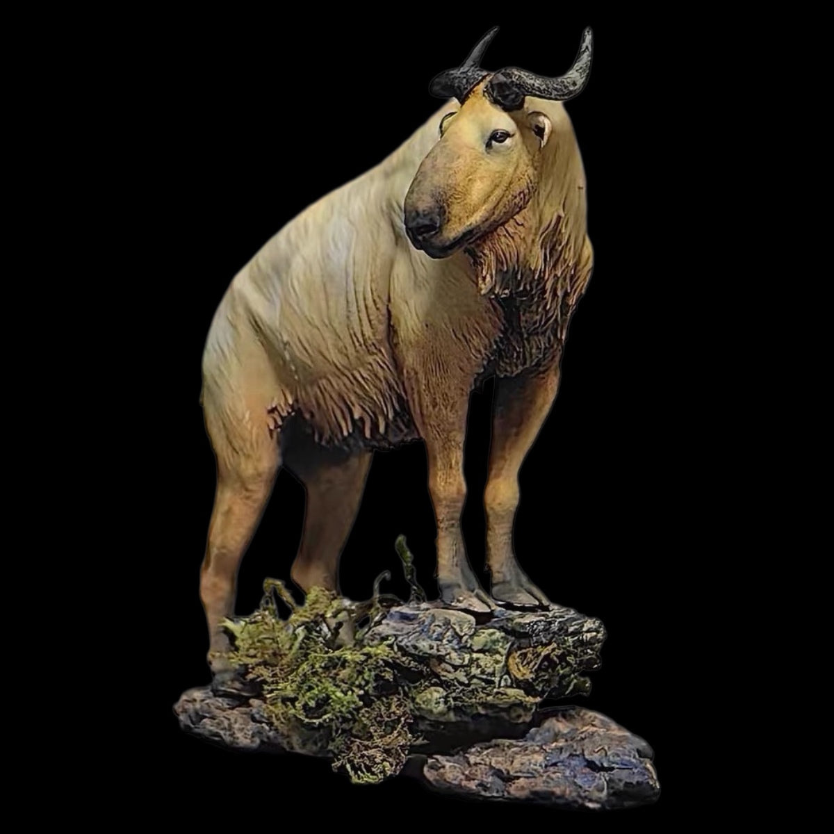Budorcas taxicolor bedfordi PAINTED STATUE