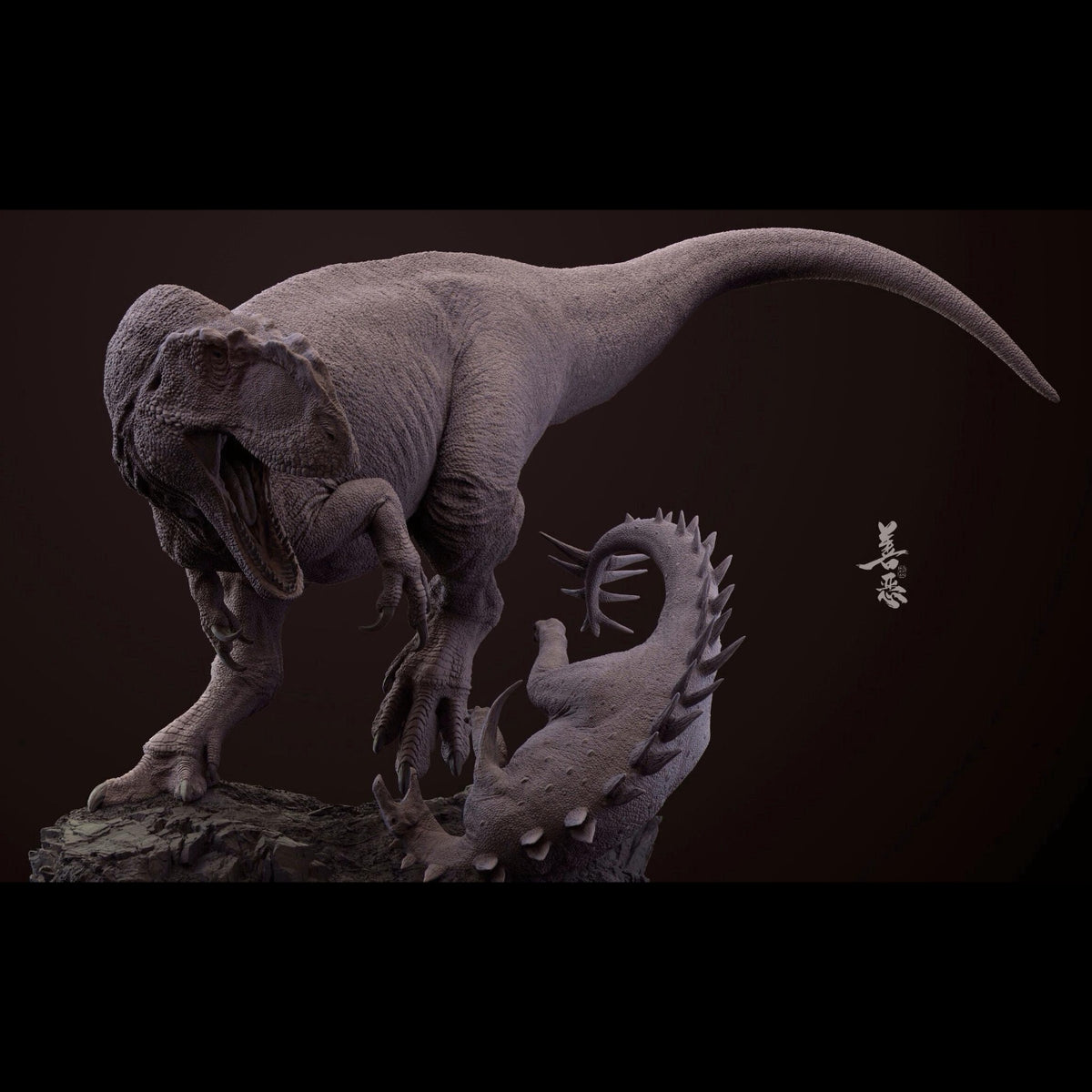 Yangchuanosaurus vs Chungkingosaurus statue Model Kit 1:35 1:18 Aokhan Studio