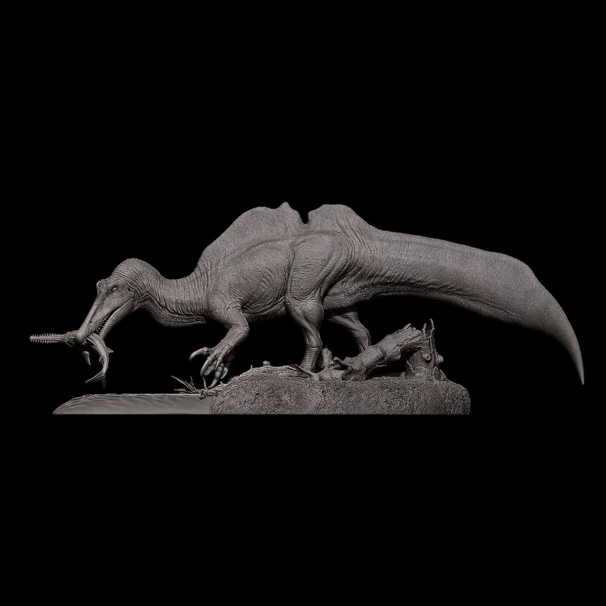 ICHTHYOVENATOR LAOSENSIS 1:35 / 1:18 DISTINCT DUAL-POSE SCIENTIFIC PALEOART STATUE (GREY RESIN KIT / PAINTED EDITION)