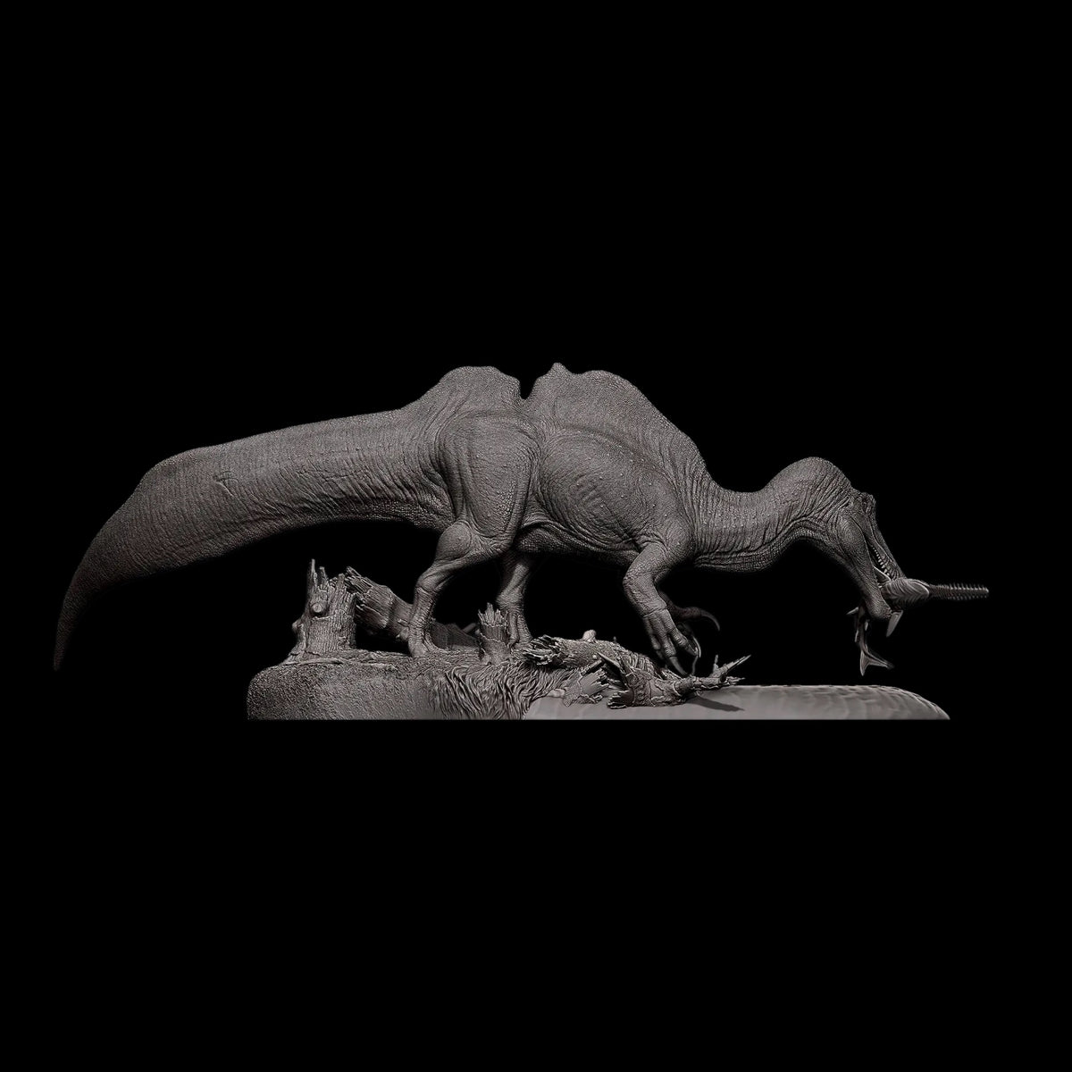 ICHTHYOVENATOR LAOSENSIS 1:35 / 1:18 DISTINCT DUAL-POSE SCIENTIFIC PALEOART STATUE (GREY RESIN KIT / PAINTED EDITION)