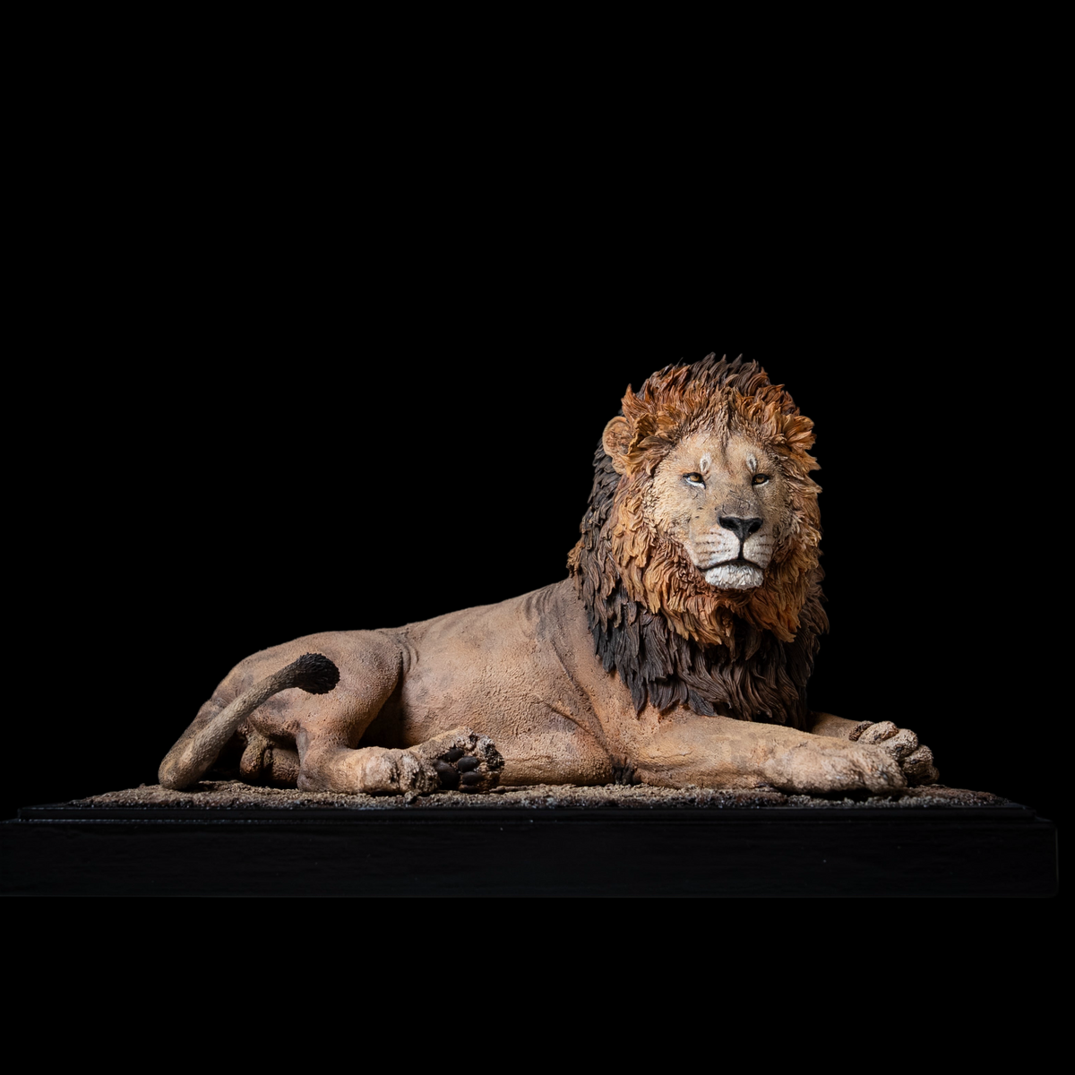 AFRICAN LION "OLOSHIPA" 1:10 / 1:6 DIORAMA ART STATUE (GREY RESIN KIT / PAINTED EDITION)