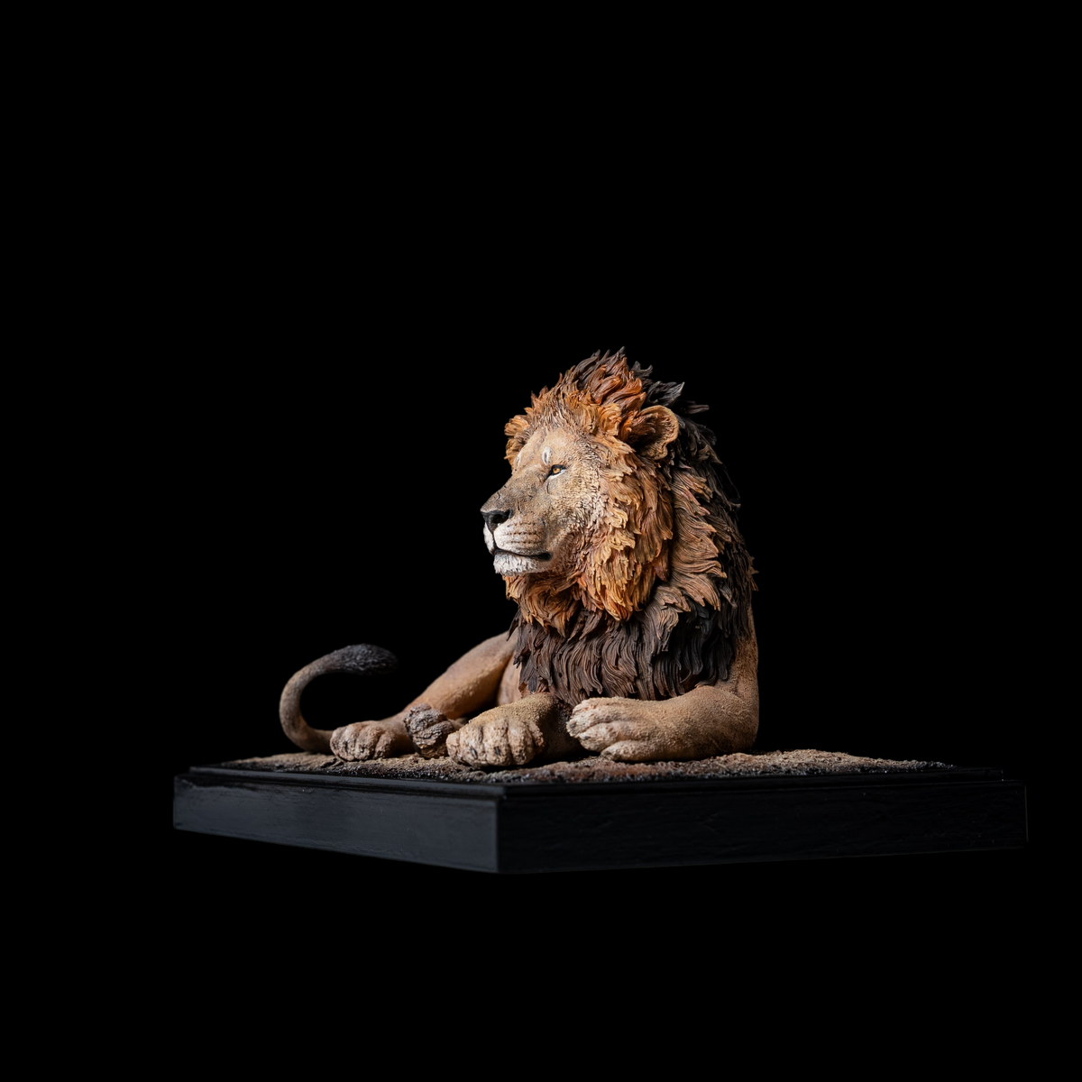 AFRICAN LION "OLOSHIPA" 1:10 / 1:6 DIORAMA ART STATUE (GREY RESIN KIT / PAINTED EDITION)