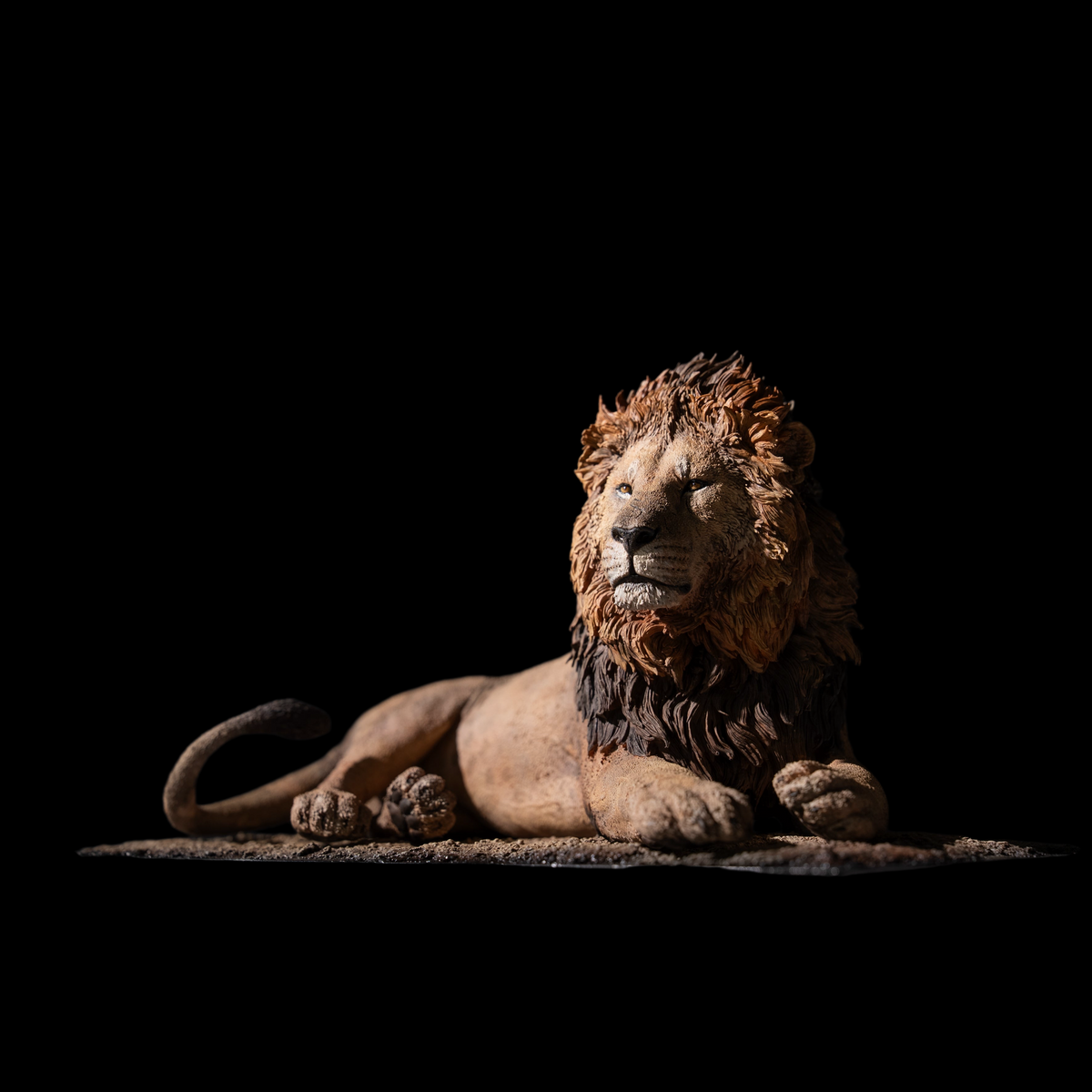 AFRICAN LION "OLOSHIPA" 1:10 / 1:6 DIORAMA ART STATUE (GREY RESIN KIT / PAINTED EDITION)