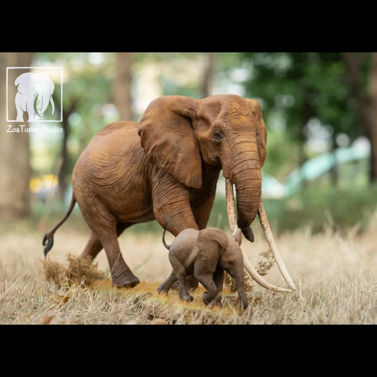 AFRICAN ELEPHANT (LOXODONTA AFRICANA) MULTI-SCALE FLAGSHIP DIORAMA STATUE (RESIN KIT / PAINTED EDITION)